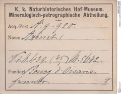 Etiketten zu Axinit (NHMW-MIN-Ag920)